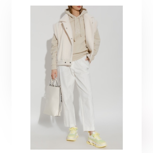 IRO Suela Sleeveless Fleece Jacket in winter white. - Picture 3 of 11